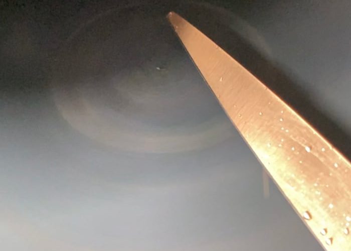 scissor sharpening water honed japanese style convex edge